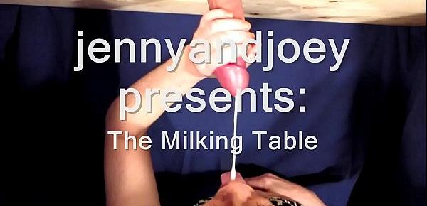  Drinking Cum At The Milking Table